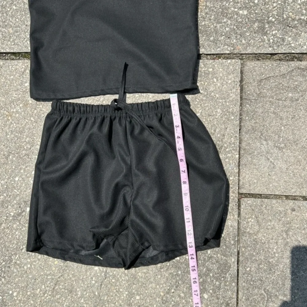 Black, tank top and short set
